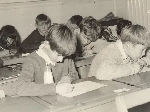 In a class, 1950s/60s.